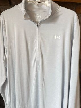 Under Armour Men’s Light Blue 1/4 Zip Performance Shirt Jacket